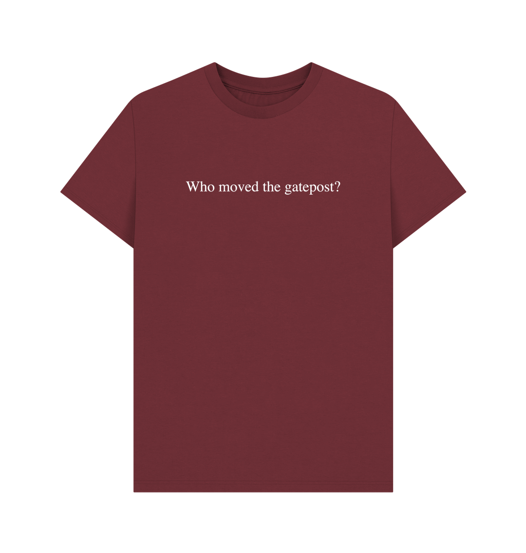 Red Wine Who Moved the Gatepost? Men's T-Shirt