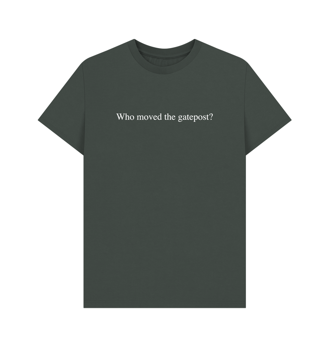 Dark Grey Who Moved the Gatepost? Men's T-Shirt