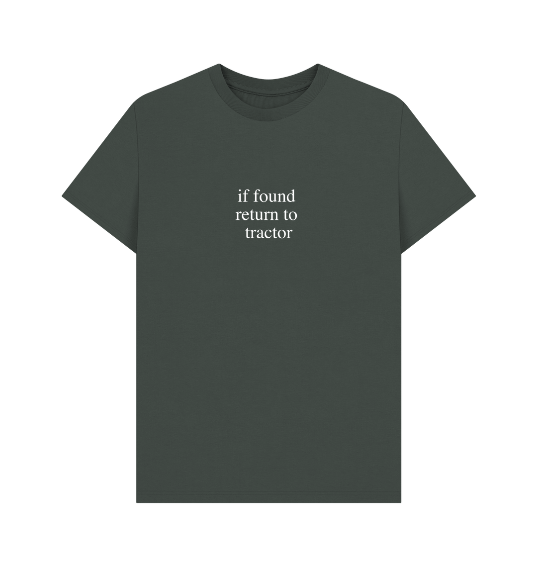 Dark Grey \"if found return to tractor\" T-Shirt