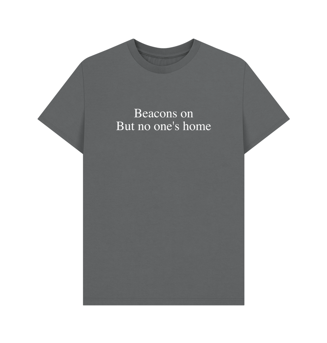 Slate Grey Beacons On, But No One\u2019s Home - Men's T-Shirt