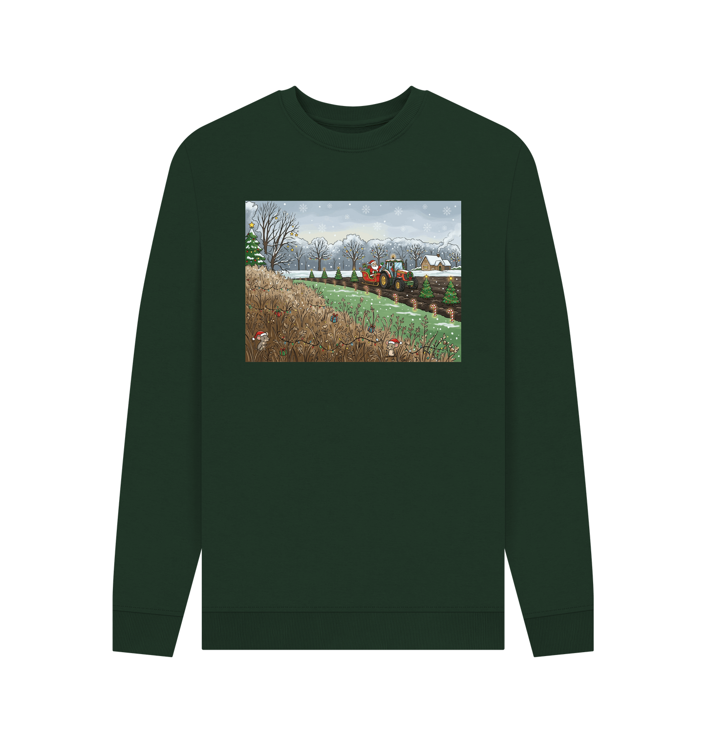 Evergreen Printed Sweater Front